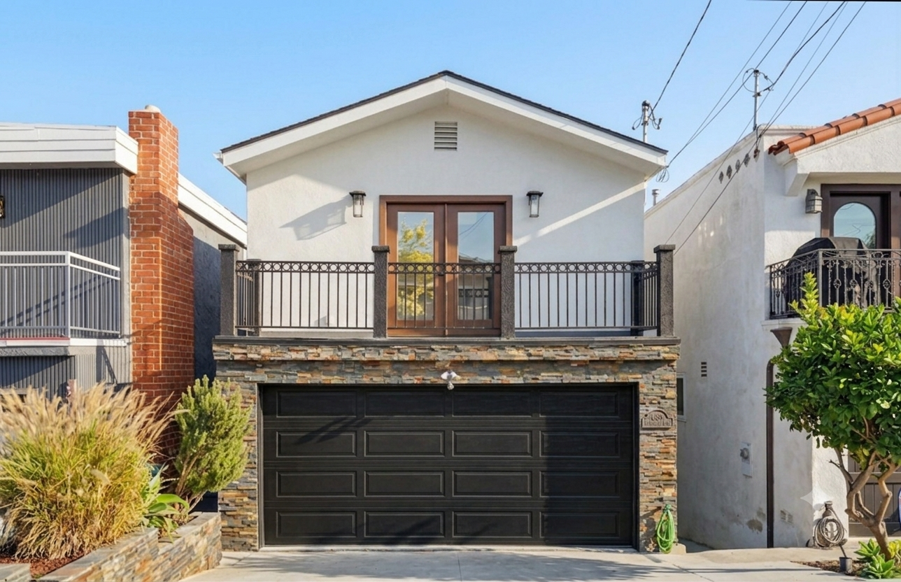 Daylight front exterior of 1633 Van Horne Lane